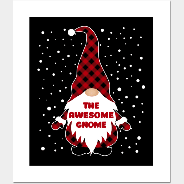 The Awesome Gnome Matching Family Christmas Pajama Wall Art by Hancy